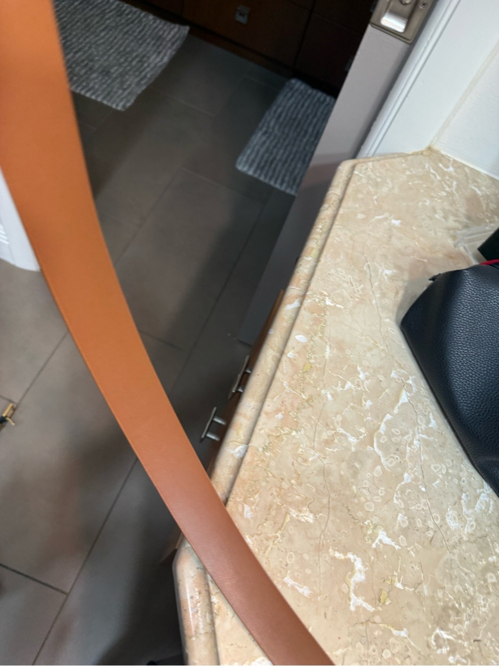 Zara Tan Leather Belt - Sleek Minimalist Design